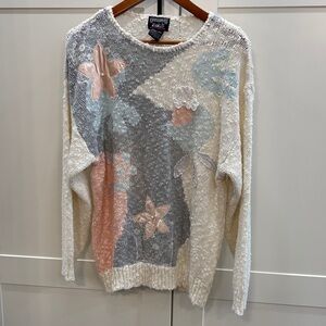 Bubbles Multicolor Floral Crew Neck Sweater